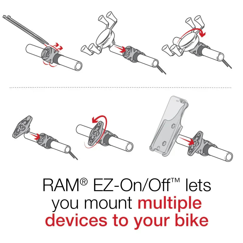 EZ-ON/OFF BICYCLE MOUNT - RAM Mounts - Cobbled Climbs