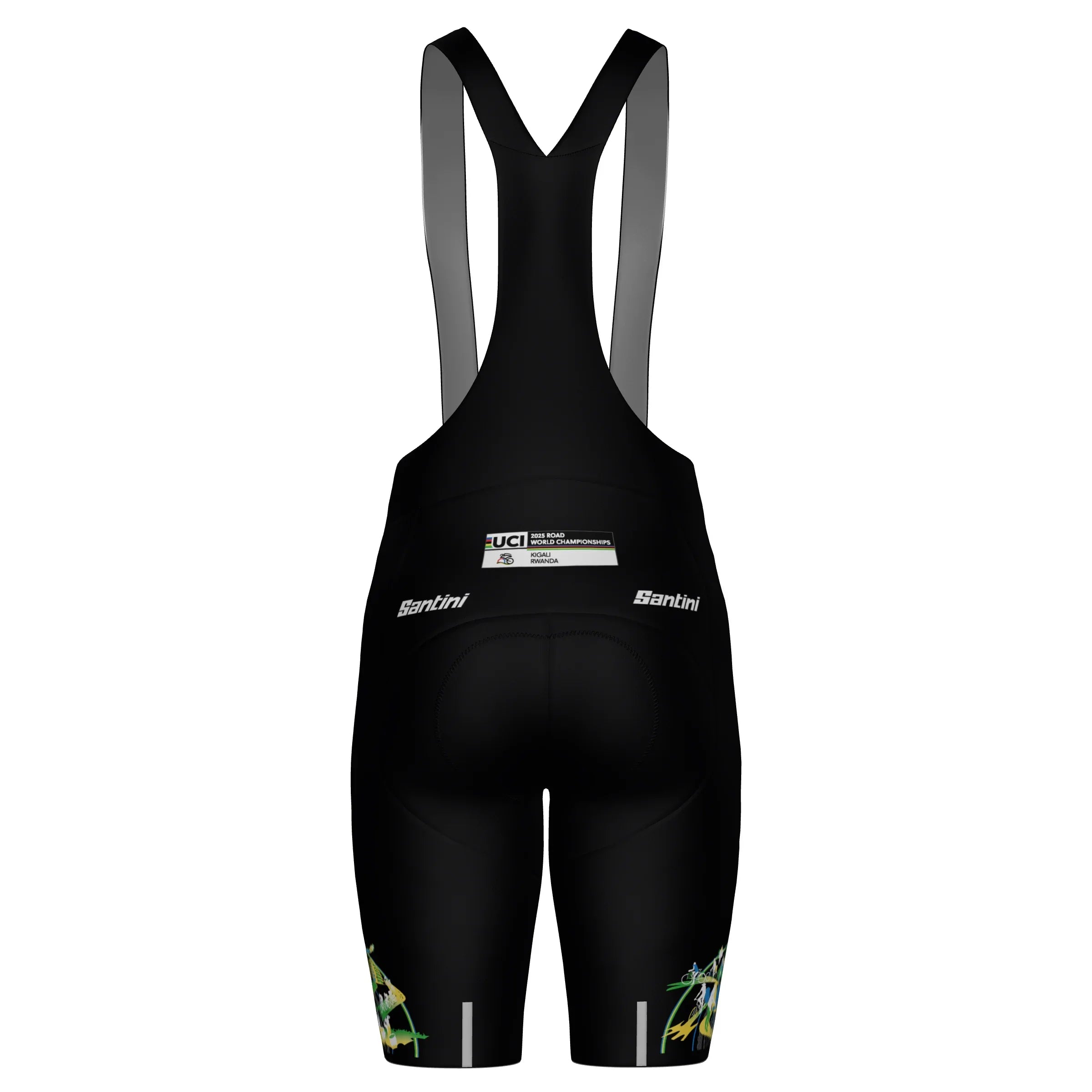 2025 UCI Road World Championships Kigali Bib Shorts - Santini - Cobbled Climbs