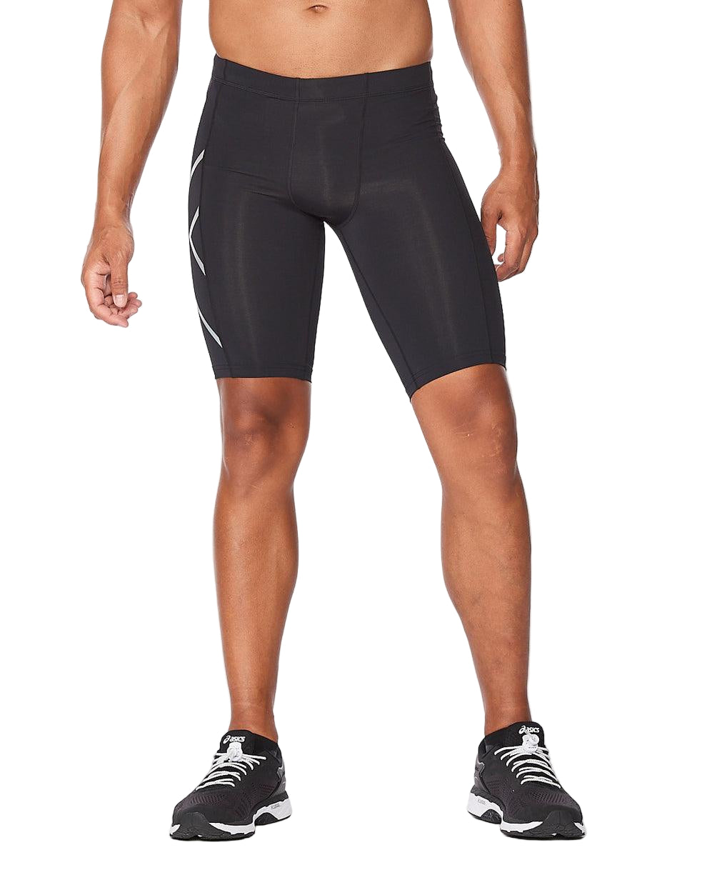 2XU Core Compression Men's Cycling Shorts (Black/Silver) - BUMSONTHESADDLE