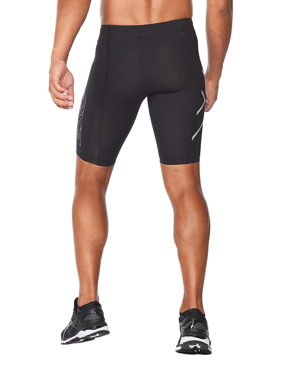2XU Core Compression Men's Cycling Shorts (Black/Silver) - BUMSONTHESADDLE
