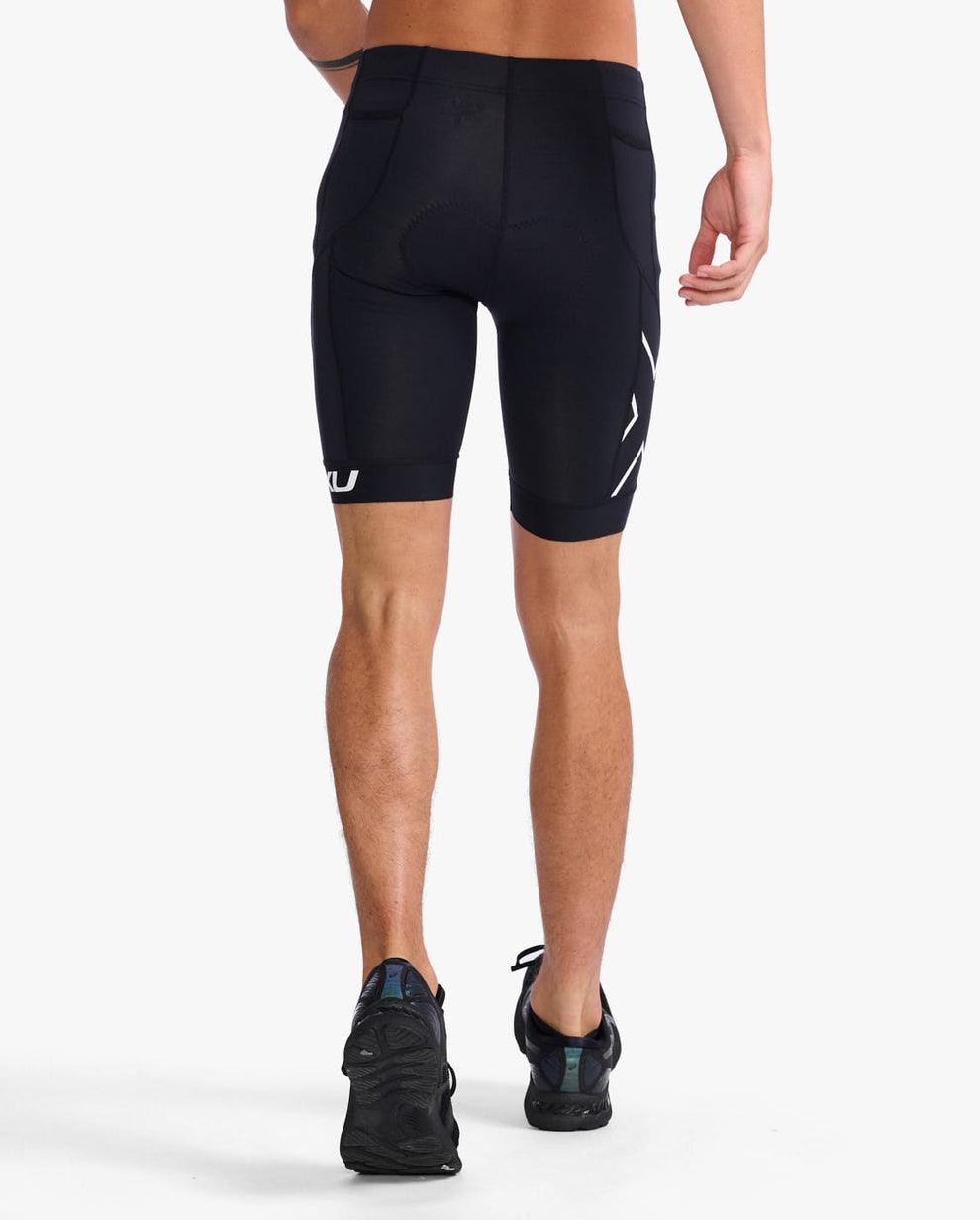 2XU Core Men's Cyling Tri Short (Black/White) - BUMSONTHESADDLE