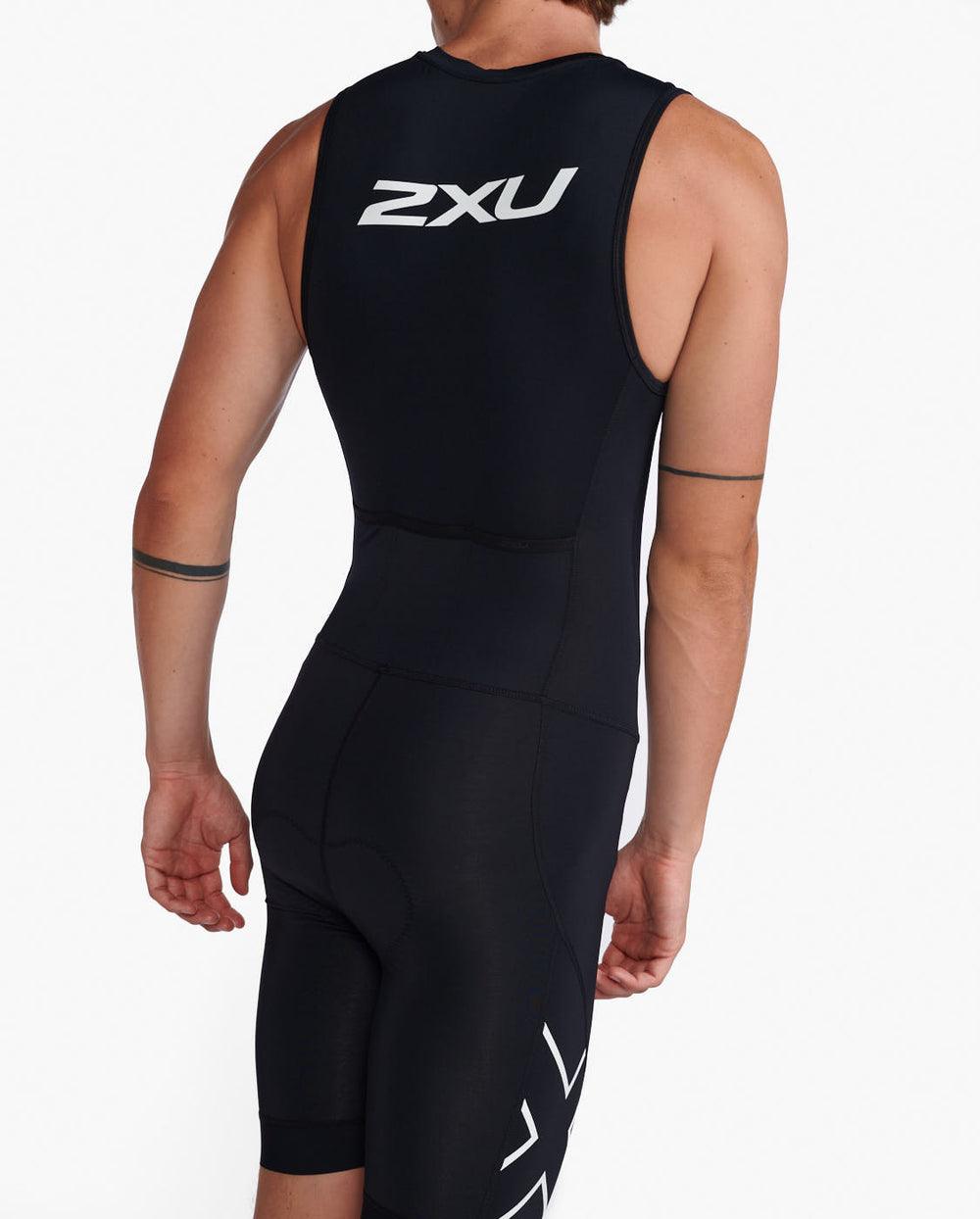 2XU Core Mens Cycling Trisuit (Black/White) - BUMSONTHESADDLE