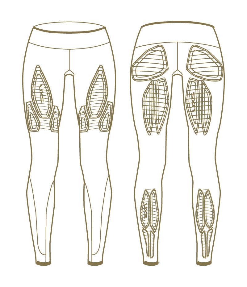 MID-RISE WOMENS COMPRESSION TIGHTS - 2XU - Cobbled Climbs