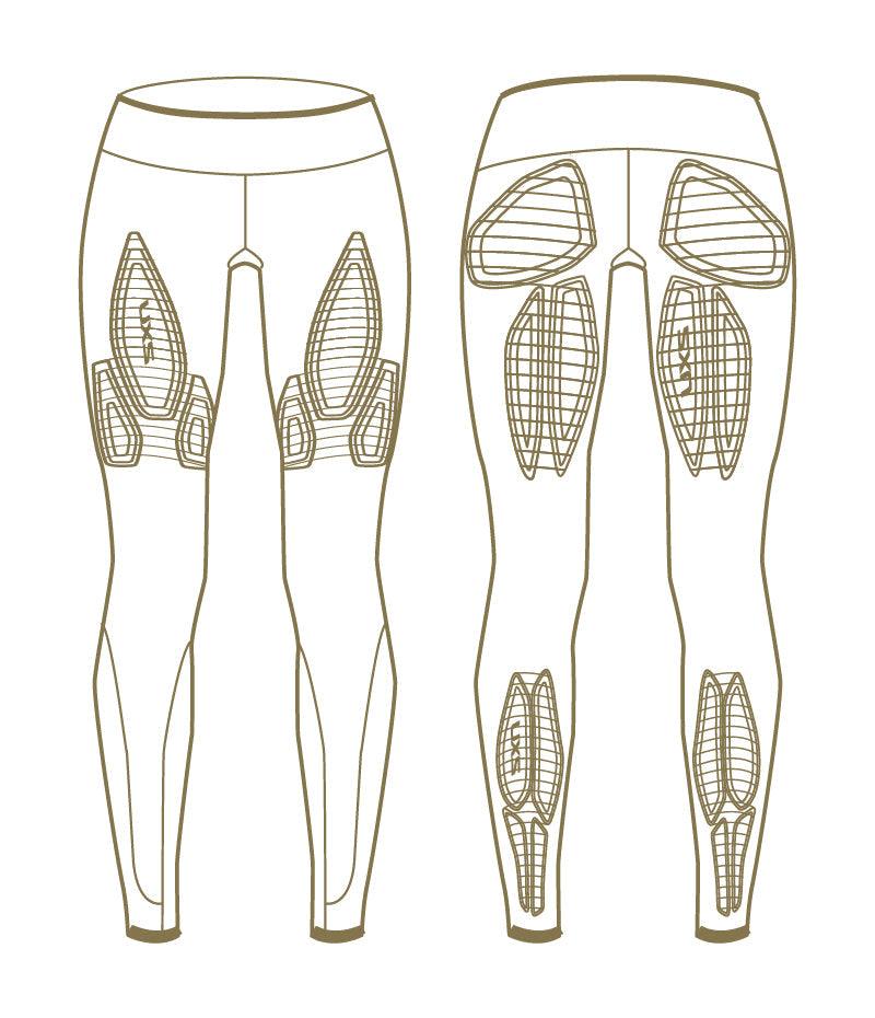 2XU Force Mid-Rise Womens Compression Tights (Black/Nero) - BUMSONTHESADDLE