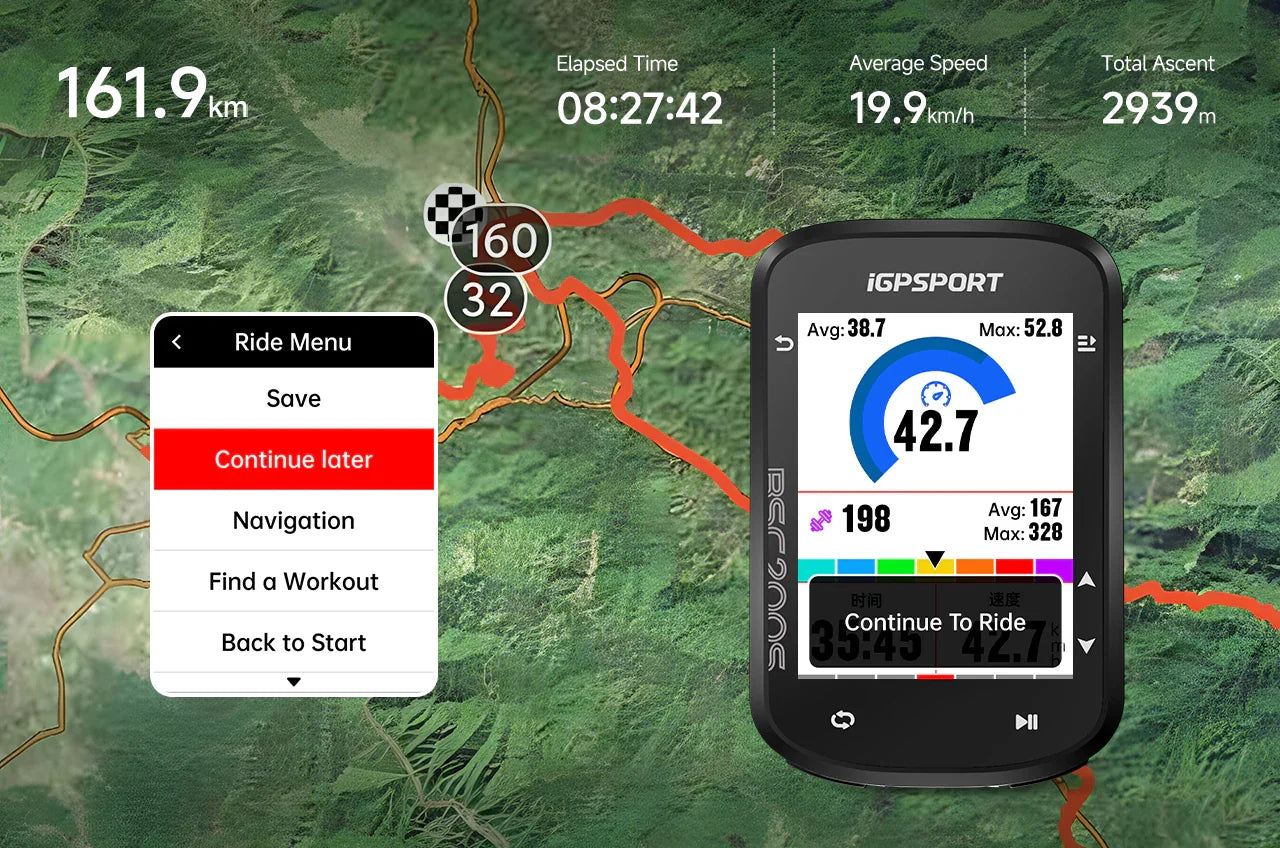 Bsc200s Bike Computer - iGPSPORT - Cobbled Climbs
