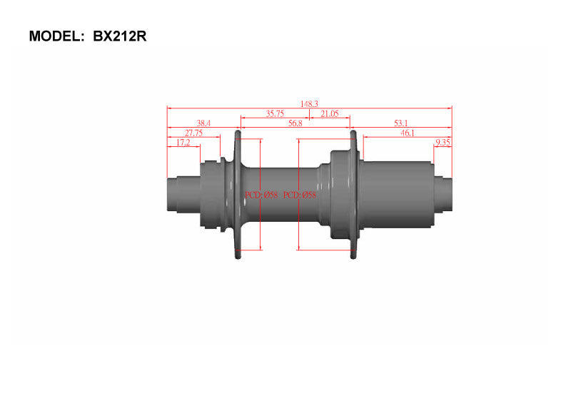 Bx212 12x148mm 11s Shimano DISC Brake Rear Hub - Bitex - Cobbled Climbs