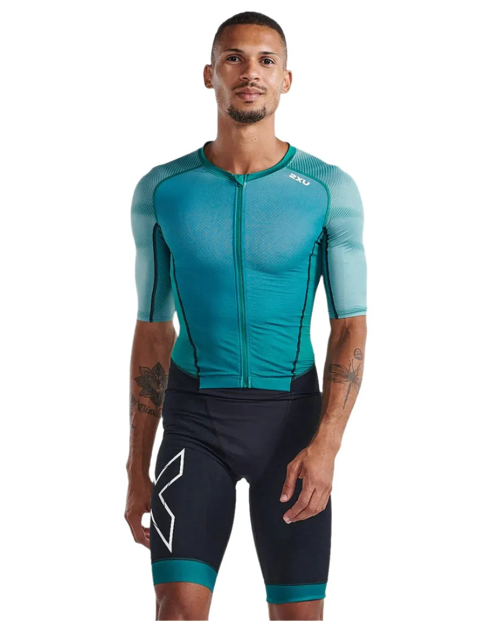 Light Speed Front Zip Men’s Triathlon Suit – 2XU premium cycling Tri Suits in India from Cobbled Climbs