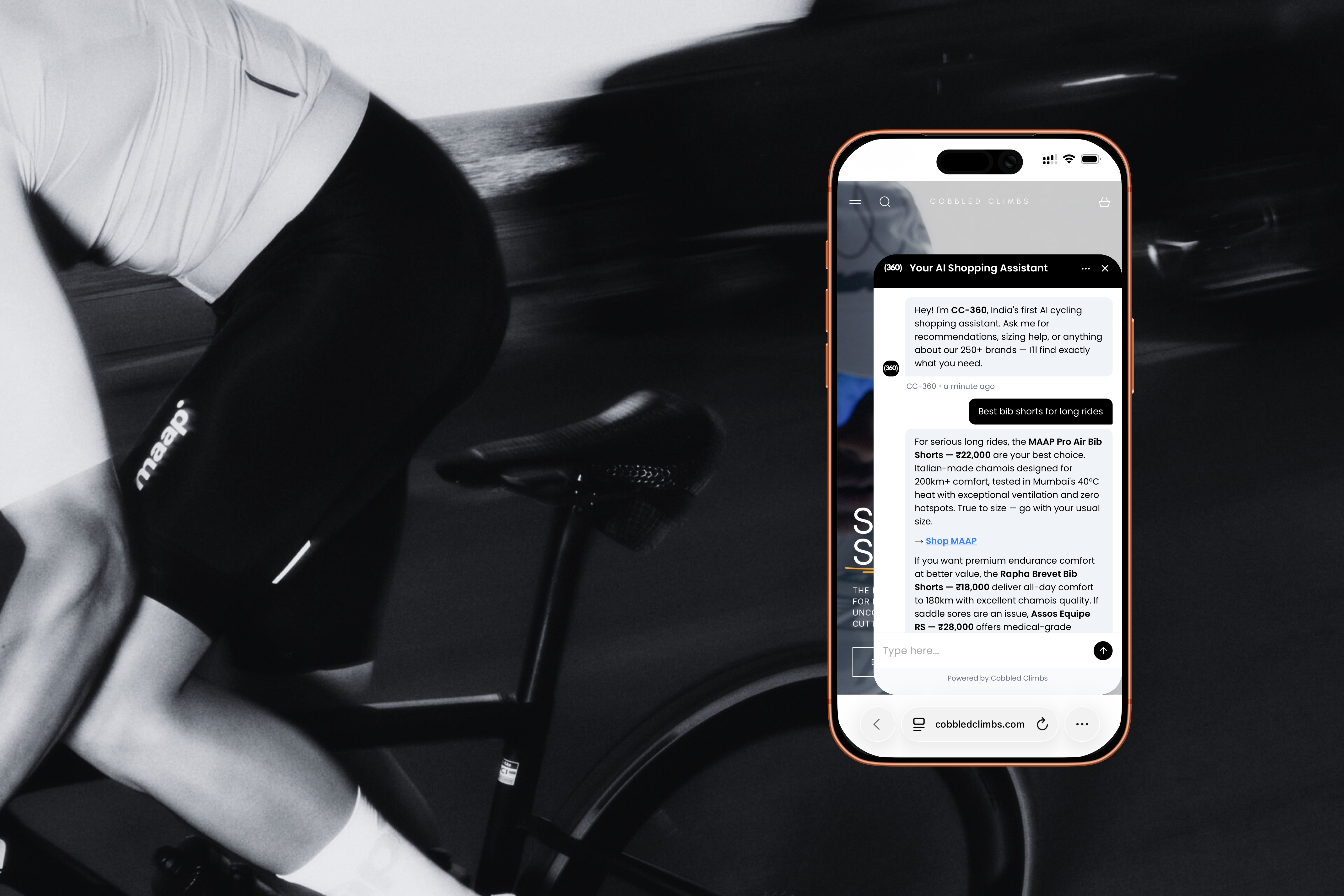 CC 360 - India’s First AI Cycling Shopping Assistant