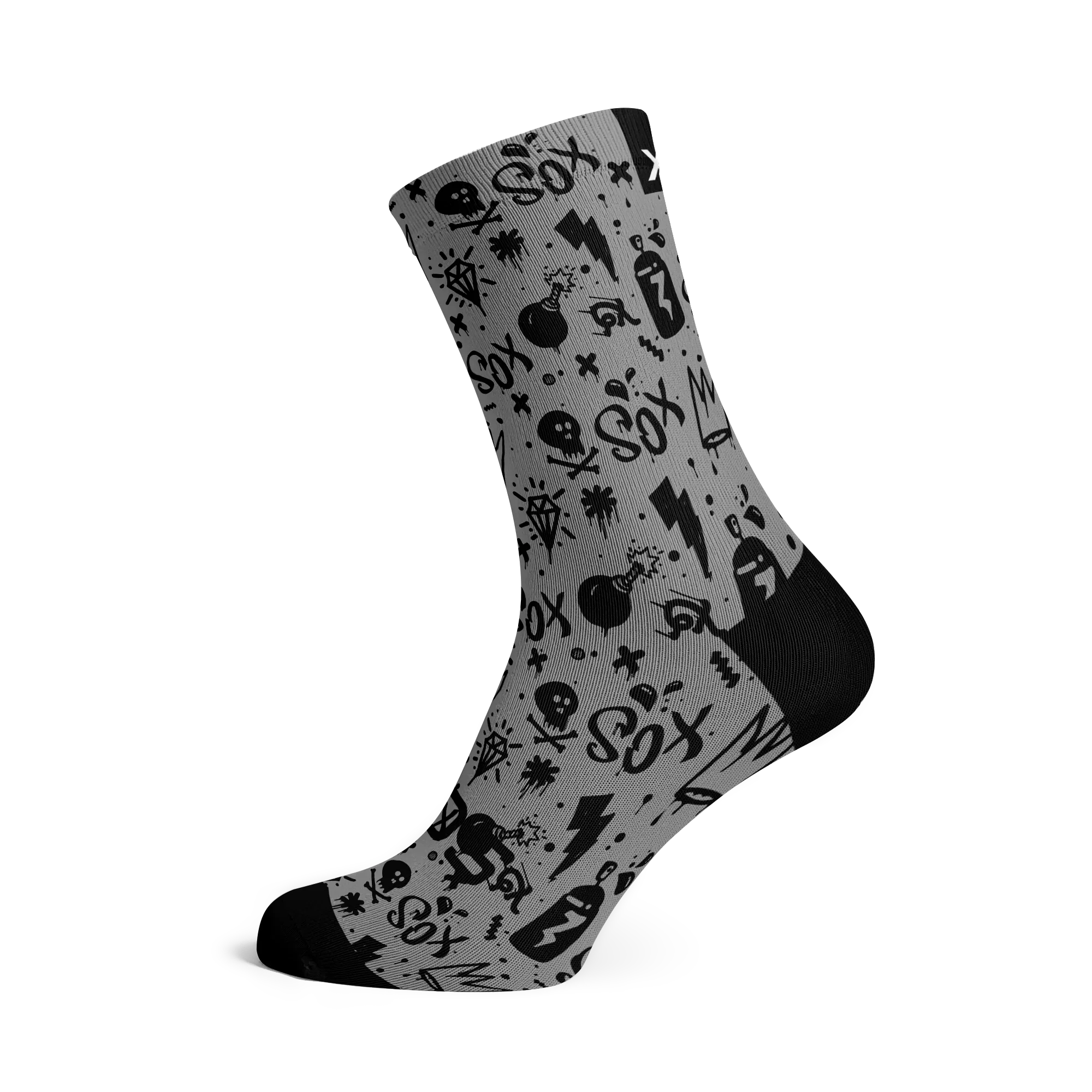 Monochrome Crew Socks | Sox Footwear | Cobbled Climbs – view 4