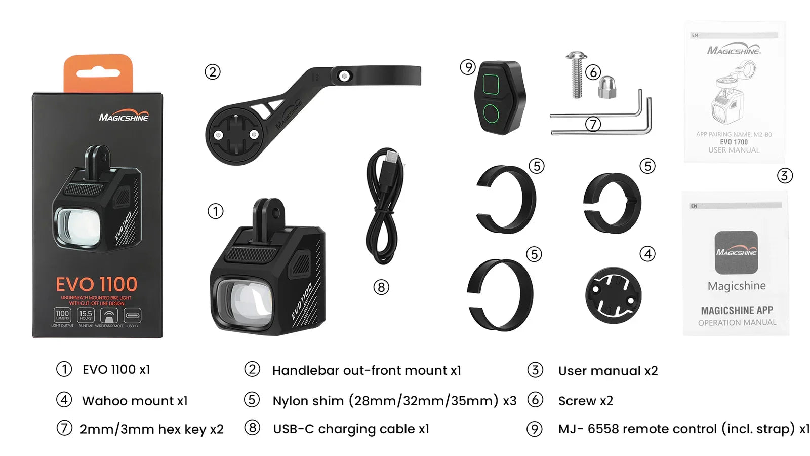 EVO 1100 FRONT LIGHT - Magicshine - Cobbled Climbs