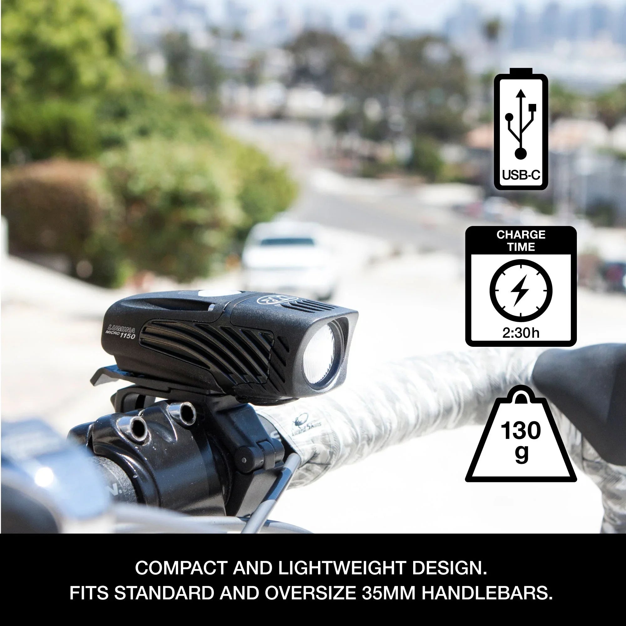 LUMINA MICRO 1150 & VMAX+ 180 COMBO LIGHT SET - NiteRider - Cobbled Climbs