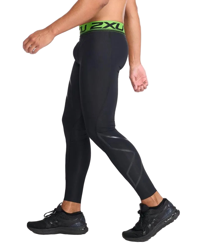 Refresh Recovery Men’s Tights (Black/Nero) – 2XU premium cycling Tights in India from Cobbled Climbs