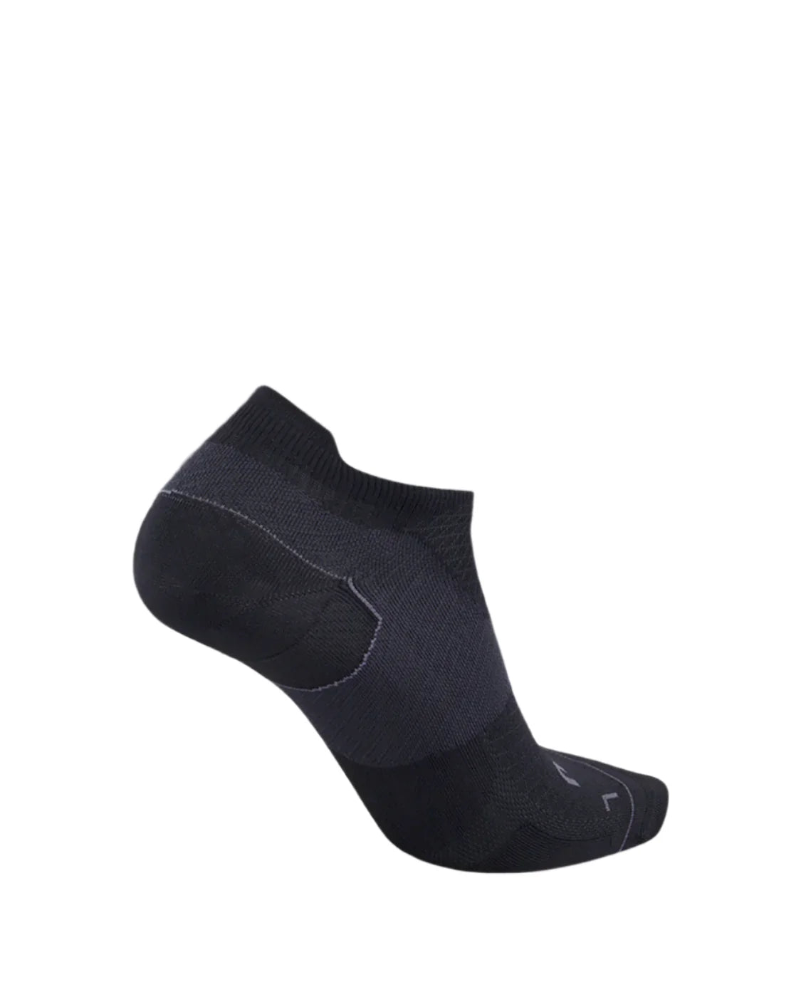 Vectr Ultralight No Show Running Socks (Black/Titanium) – 2XU premium cycling Running Socks in India from Cobbled Climbs