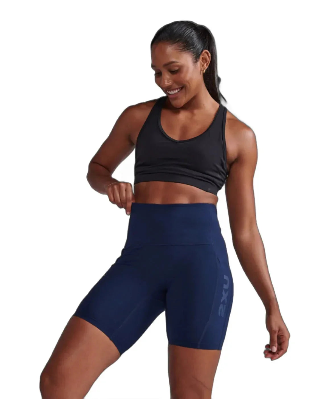 FORM STASH HI-RISE BIKE SHORTS - 2XU - Cobbled Climbs