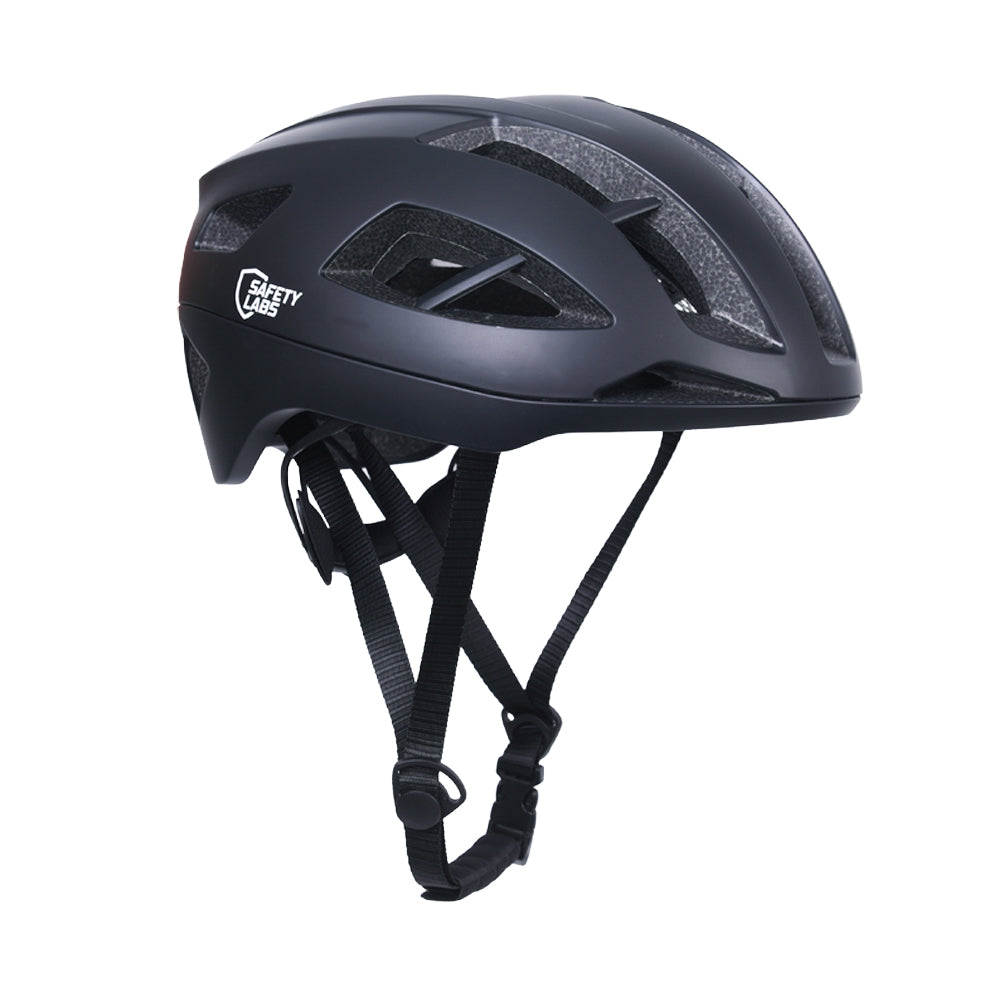 Safety Labs X-EROS 2.0 Road Cycling Helmet (Matt Black) – Safety Labs premium cycling Helmets in India from Cobbled Climbs