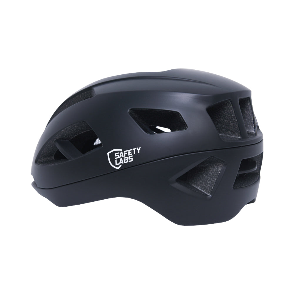 Safety Labs X-EROS 2.0 Road Cycling Helmet (Matt Black) – Safety Labs premium cycling Helmets in India from Cobbled Climbs
