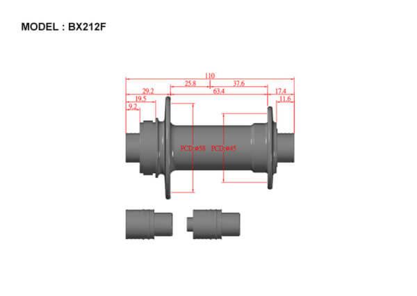 BX212F 15x110mm Disc Brake Front Hub - Bitex - Cobbled Climbs