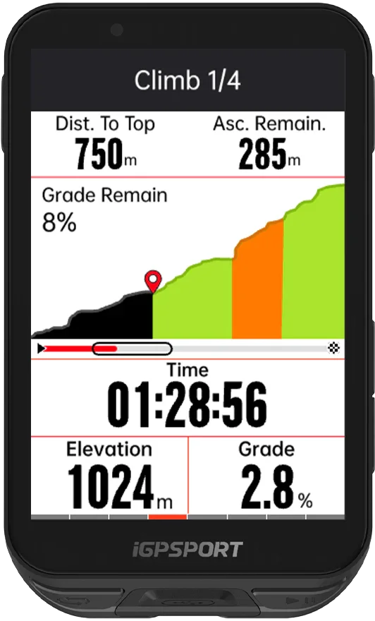 IGS800 BIKE COMPUTER - iGPSPORT - Cobbled Climbs