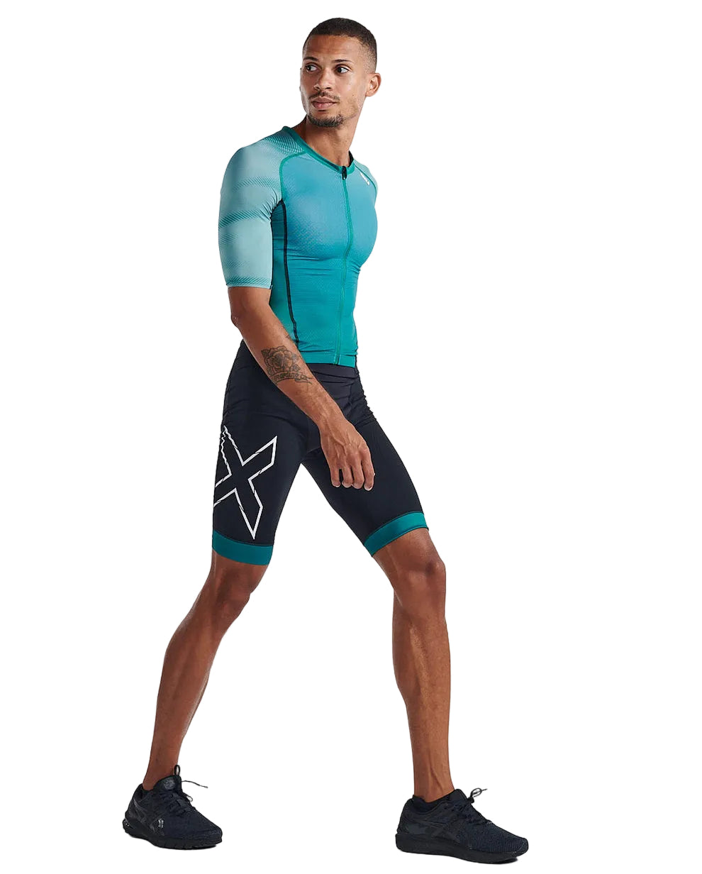 Light Speed Sleeved Trisuit - 2XU - Cobbled Climbs
