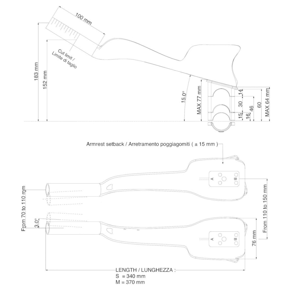 Jet One Clip-On Carbon TT Extensions