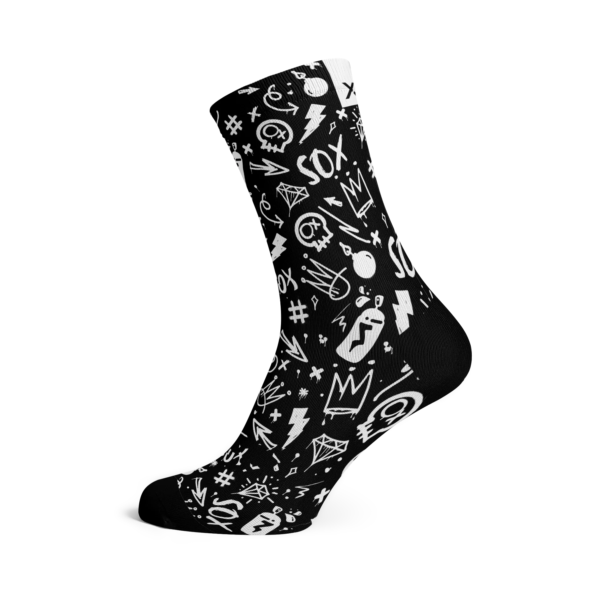 Monochrome Crew Socks | Sox Footwear | Cobbled Climbs – view 6
