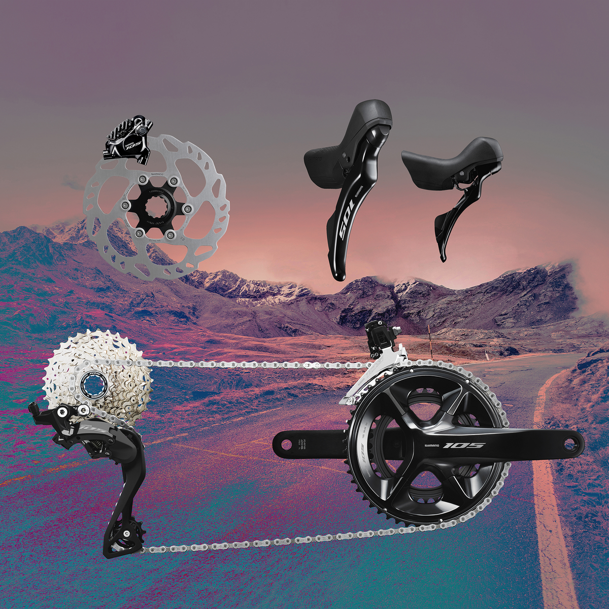 105 R7120 12 Speed 50-34T / 11-36T DISC Brake Groupset