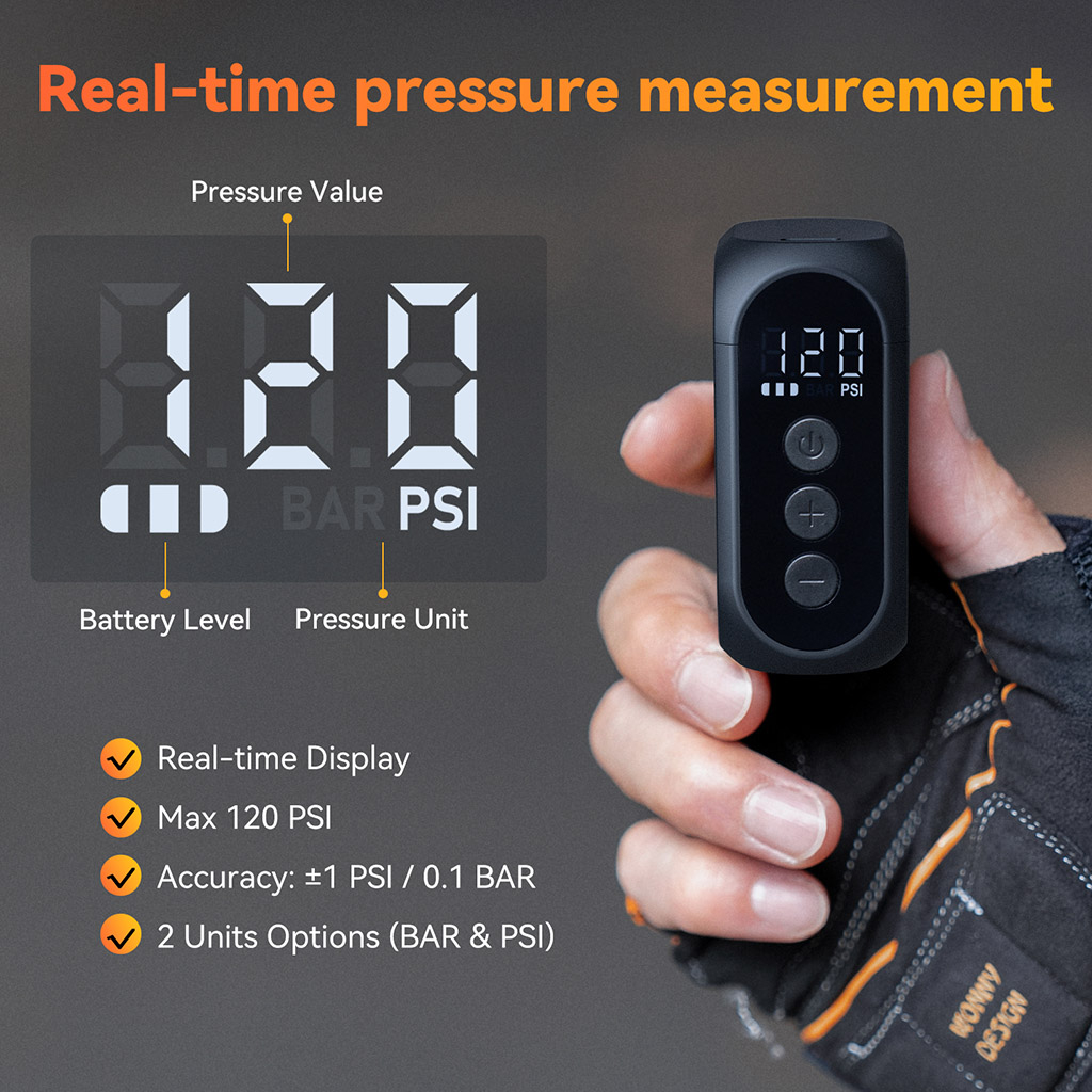 Anoutway AS210 Pro Mini Electric Air Pump | Cycplus | Cobbled Climbs – view 3