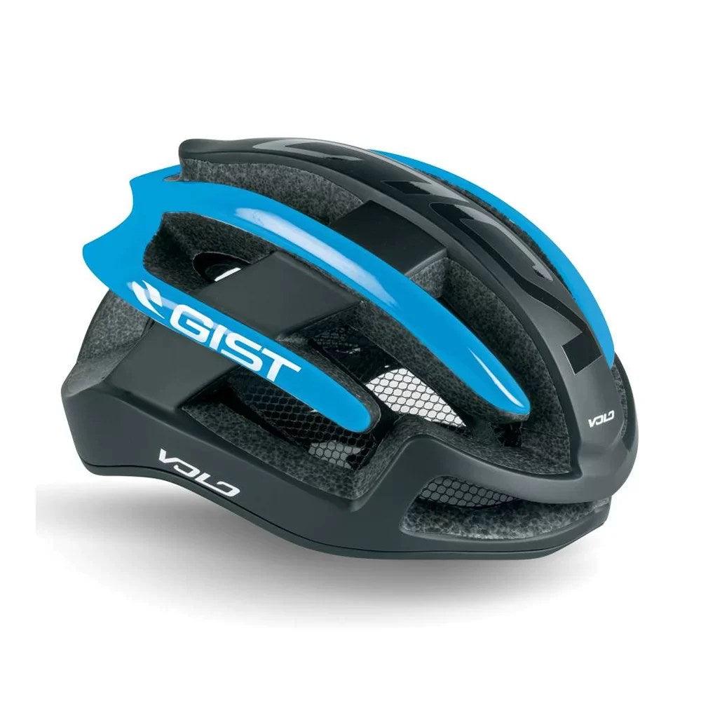 Gist Volo Road Cycling Helmet (Black/Light Blue) – Gist premium cycling Helmets in India from Cobbled Climbs