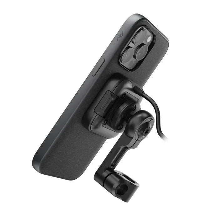 Motorcycle Mobile Mirror Qi2 Charging Mount - Peak Design - Cobbled Climbs
