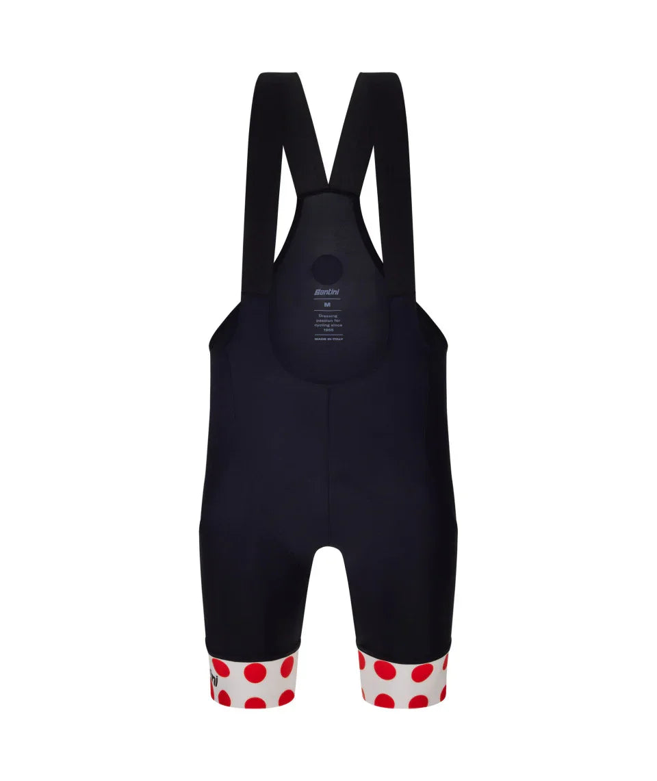 Tour De France Polka Dot Jersey Bib Shorts - Santini - Cobbled Climbs