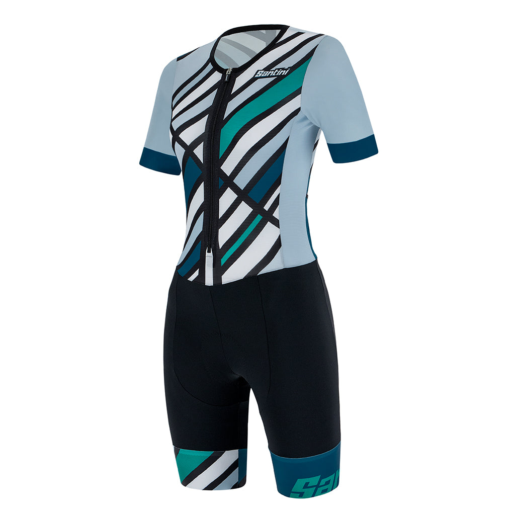 REDUX RAGGIO SHORT SLEEVE TRI SUIT – Santini premium cycling Tri Suits in India from Cobbled Climbs
