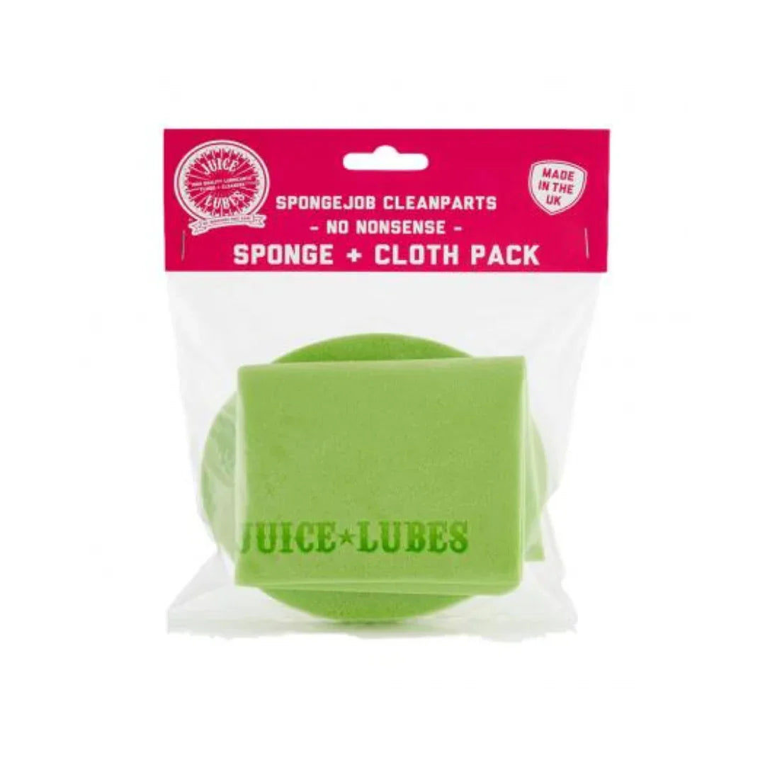 SPONGE JOB CLEAN PARTS SPONGE & CLOTH PACK - Juice Lubes - Cobbled Climbs