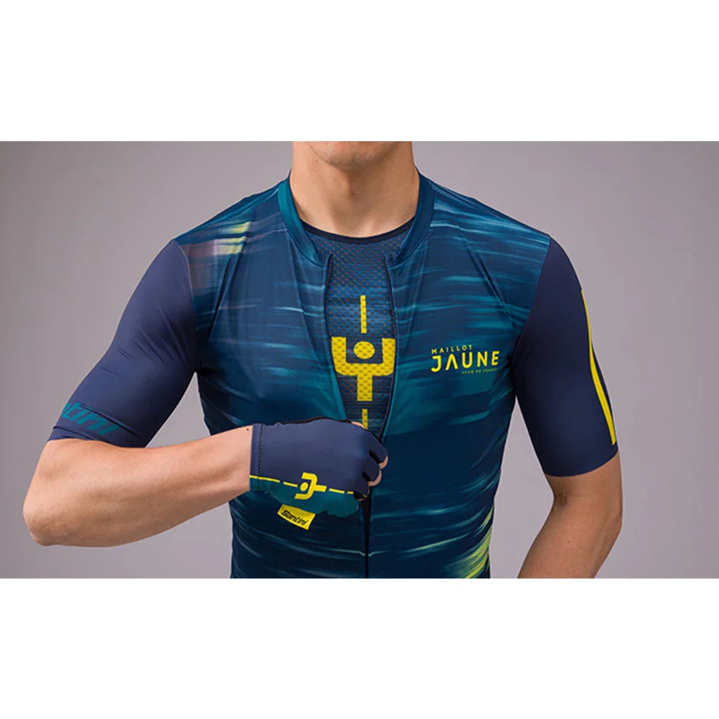 TOUR DE FRANCE MAILLOT JAUNE MENS CYCLING BASELAYER - Santini - Cobbled Climbs