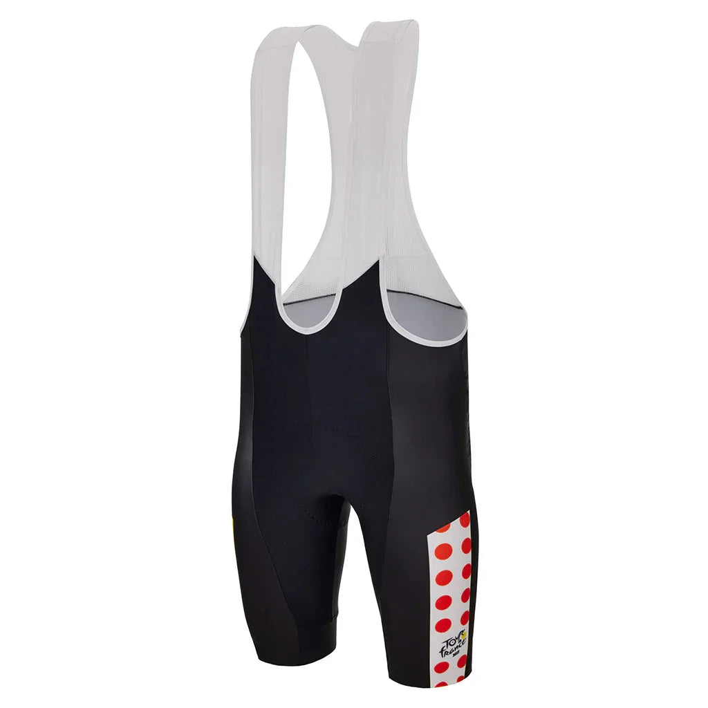 TOUR DE FRANCE KOM MEN'S CYCLING BIBHSORTS (POLKA DOTS) - Santini - Cobbled Climbs