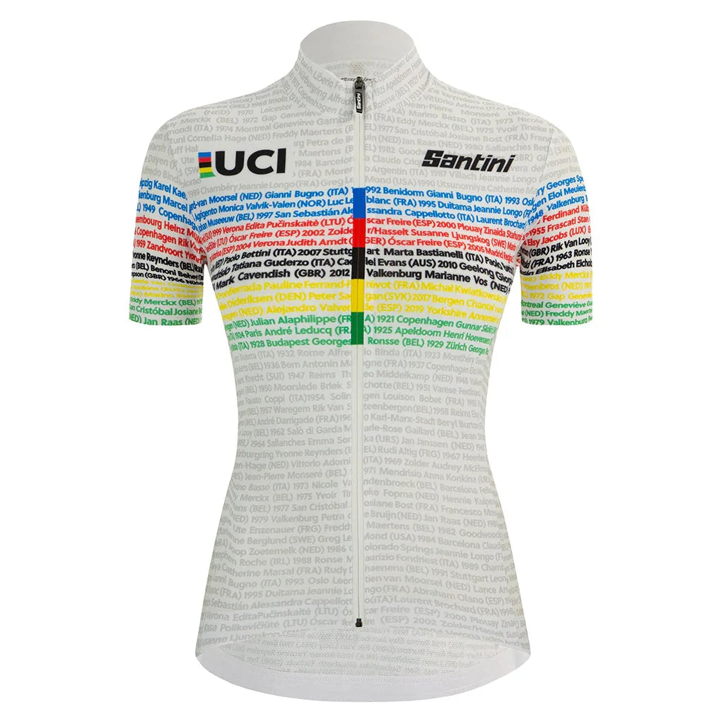 UCI ROAD 100 CHAMPIONS WOMENS CYCLING JERSEY - Santini - Cobbled Climbs