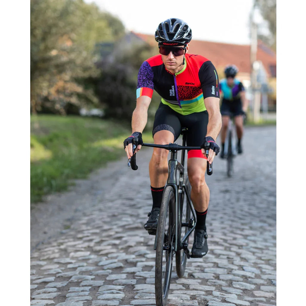 TDF PARIS ROUBAIX MENS CYCLING BIBSHORTS - Santini - Cobbled Climbs