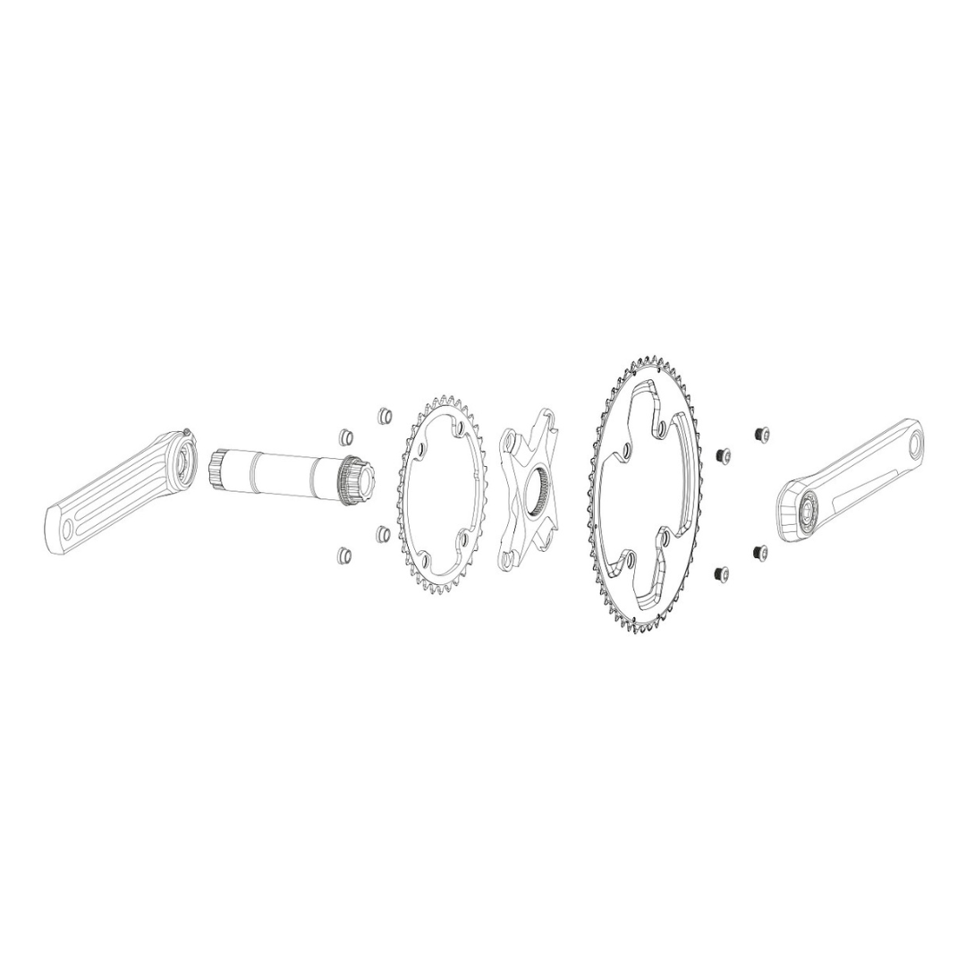 Q53T 39 BCD110x4 OUTER BLACK – Rotor premium cycling Oval Chainring in India from Cobbled Climbs