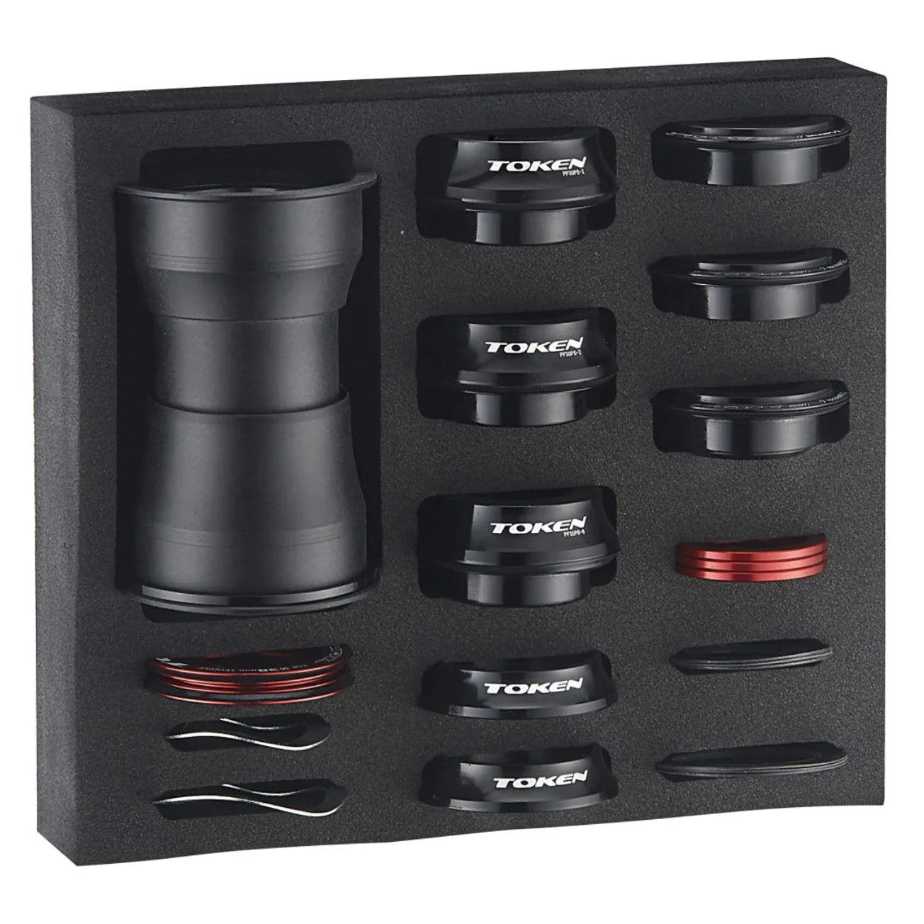 SAVIOUR 7 IN 1 PRESS FIT BB30/386 EXTERNAL BOTTOM BRACKET FOR SRAM GXP/SHIMANO - Token - Cobbled Climbs