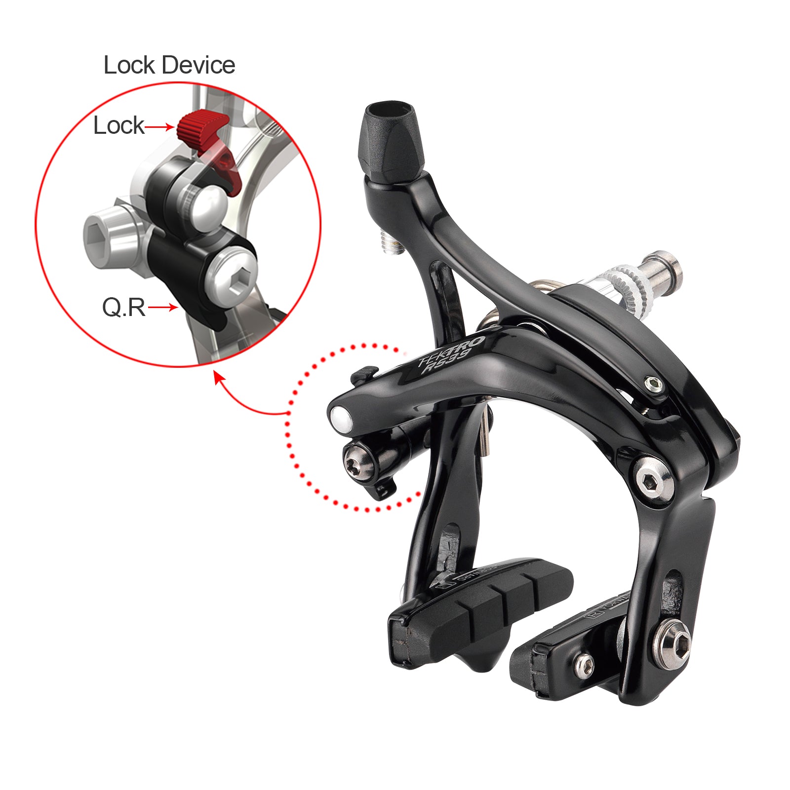 R539 ROAD DUAL PIVOT BRAKE CALIPER – Tektro premium cycling Caliper Brakes in India from Cobbled Climbs