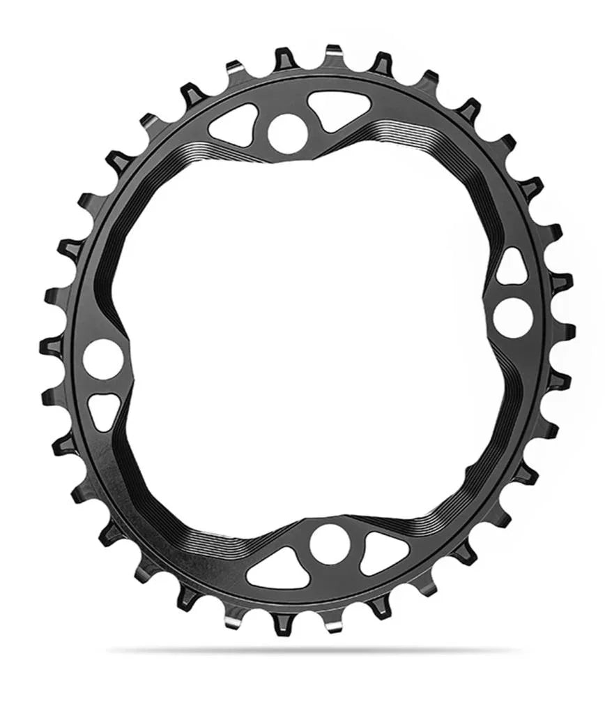 Shimano 1x 104 BCD Oval Chainring - Absolute Black - Cobbled Climbs