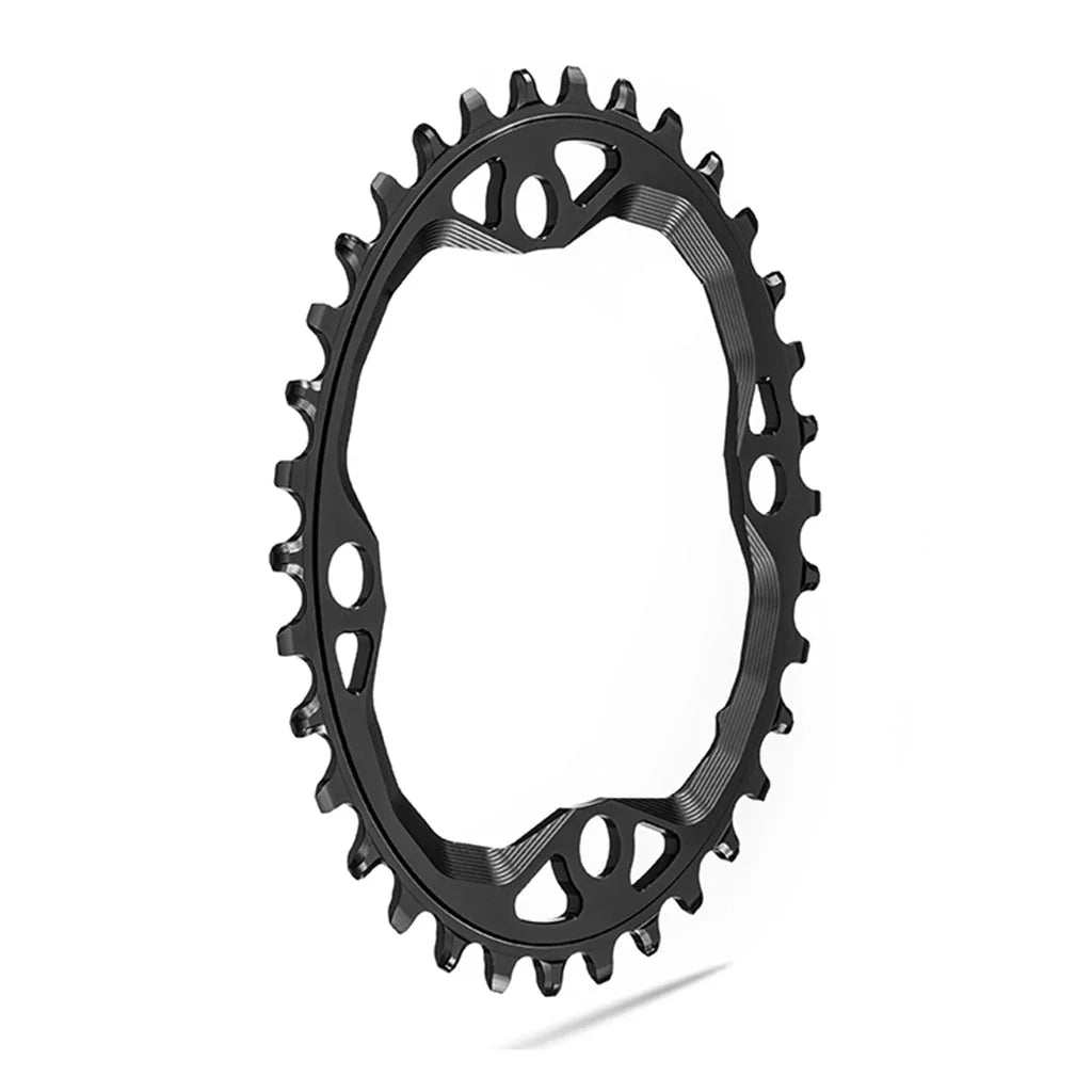 Shimano 1x 104 BCD Oval Chainring - Absolute Black - Cobbled Climbs