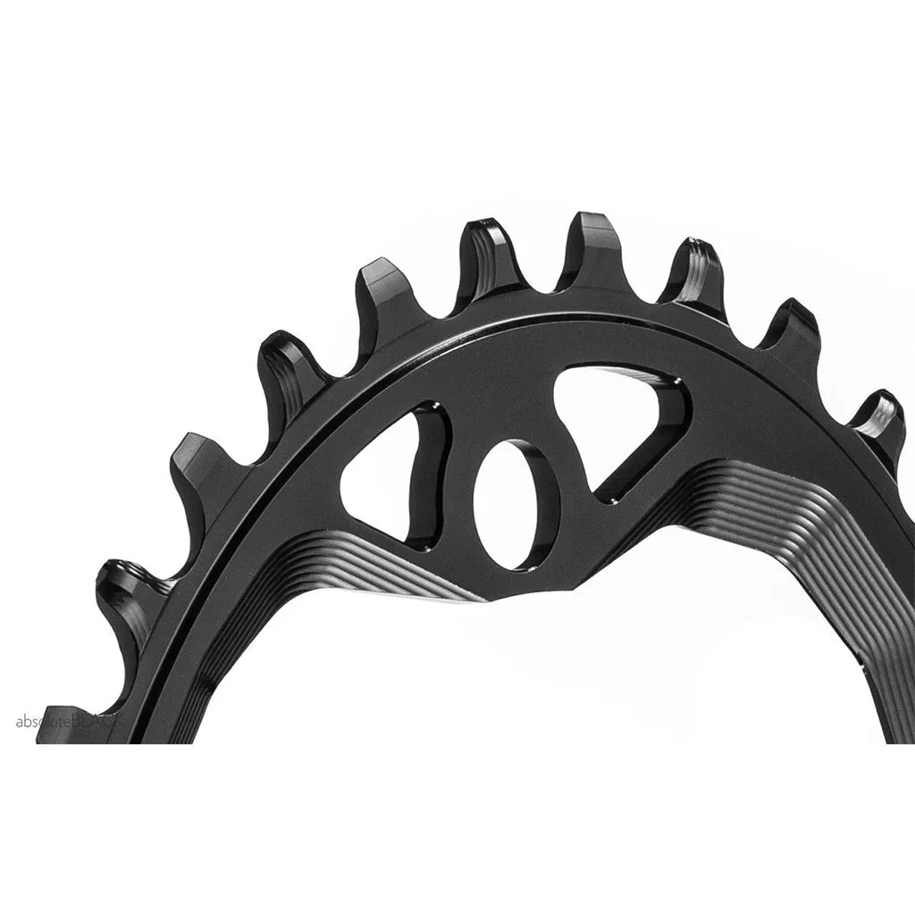 Shimano 1x 104 BCD Oval Chainring - Absolute Black - Cobbled Climbs