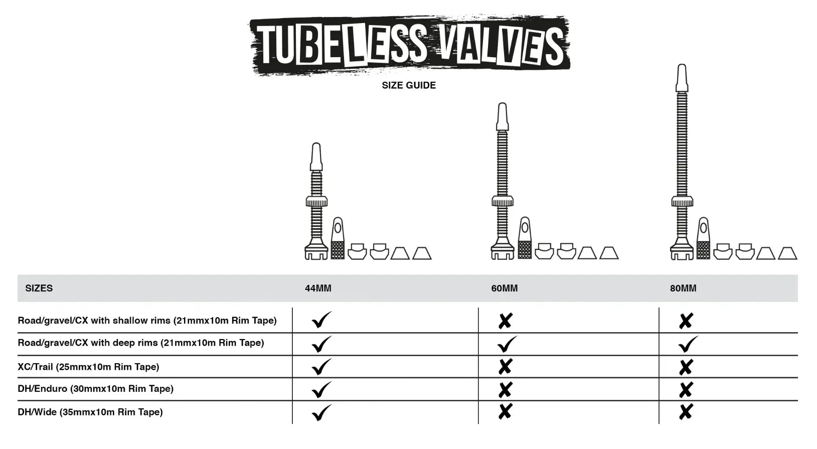 TUBELESS VALVE KIT - Muc-Off - Cobbled Climbs