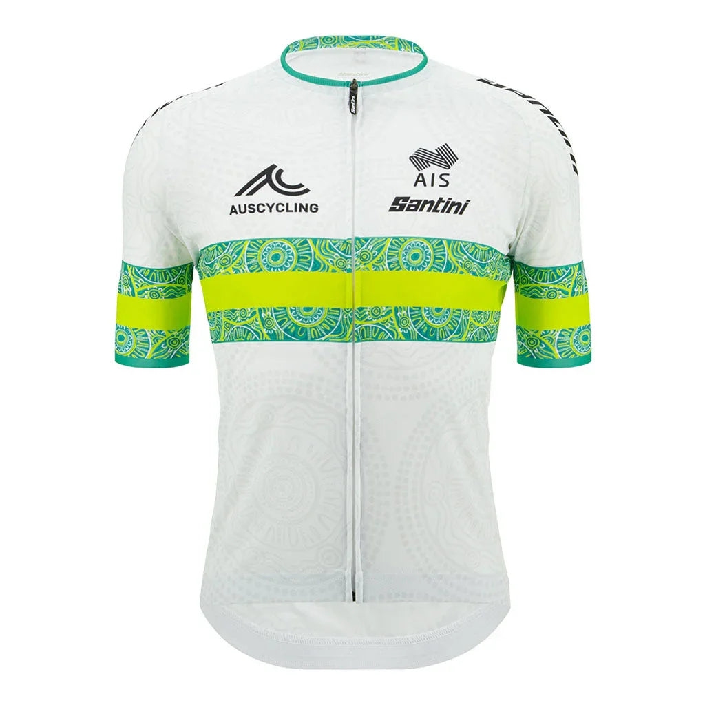 AUSTRALIA NATIONAL TEAM MENS CYCLING JERSEY from Santini | Cobbled Climbs, image size:1024x1024