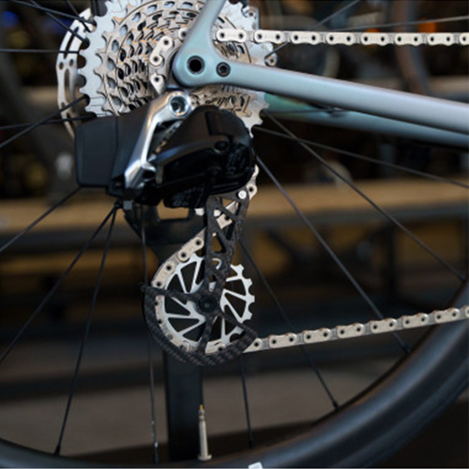 CARBON CERAMIC DERAILLEUR PULLEY FOR SRAM RIVAL 12S – Nova Ride premium cycling Over Sized Pulley Wheel in India from Cobbled Climbs