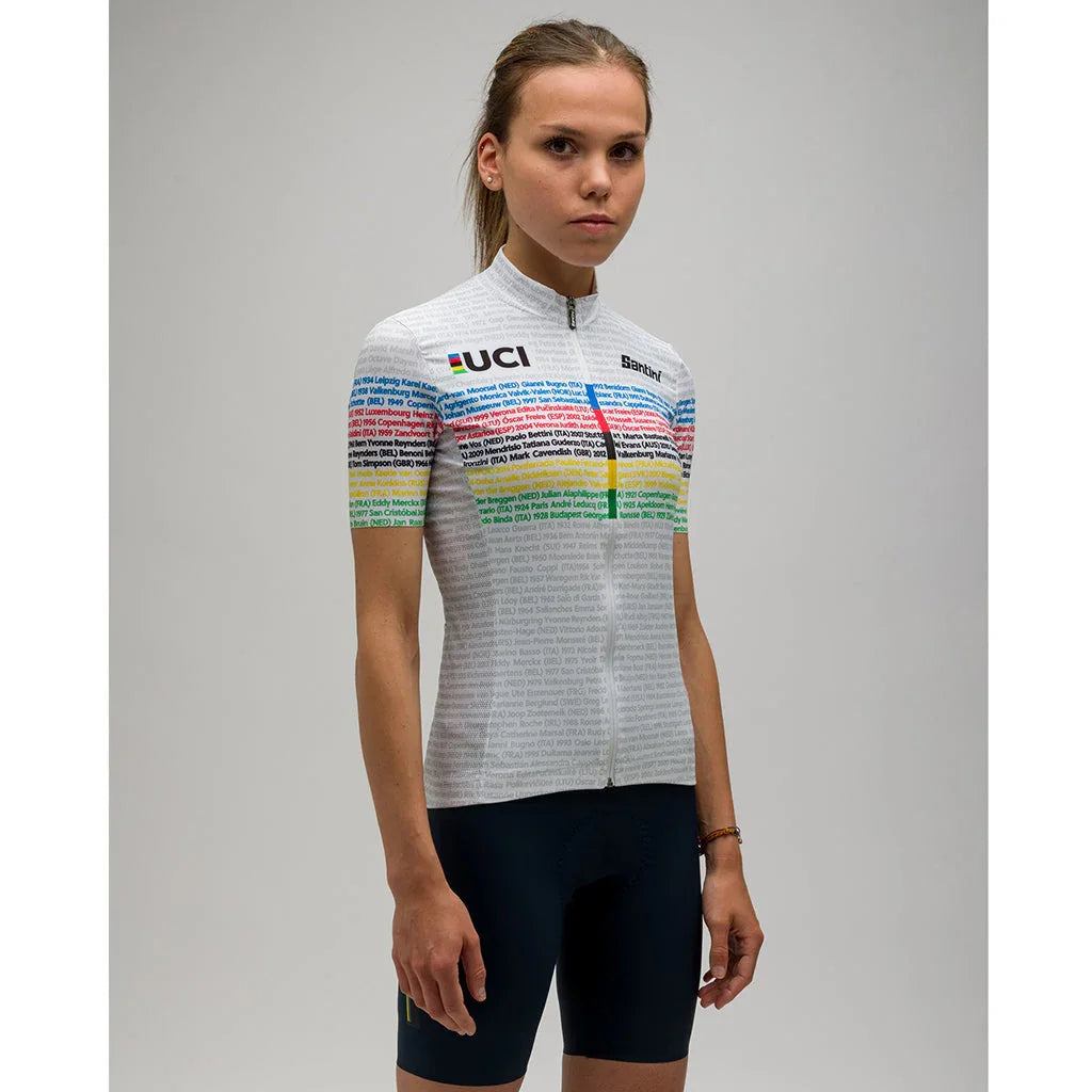 UCI ROAD 100 CHAMPIONS WOMENS CYCLING JERSEY - Santini - Cobbled Climbs