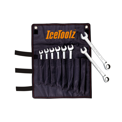 COMBINATION RATCHET WRENCH SET – IceToolz premium cycling Workshop Tool Kits in India from Cobbled Climbs