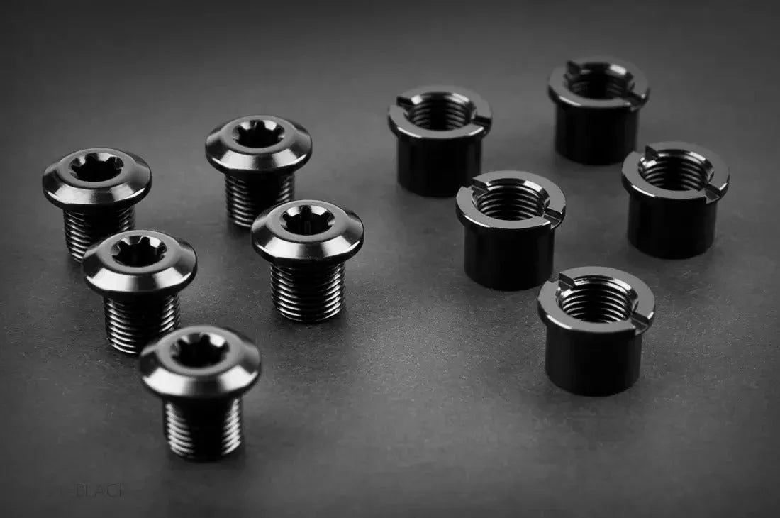 CHAIN RING BOLTS - Absolute Black - Cobbled Climbs