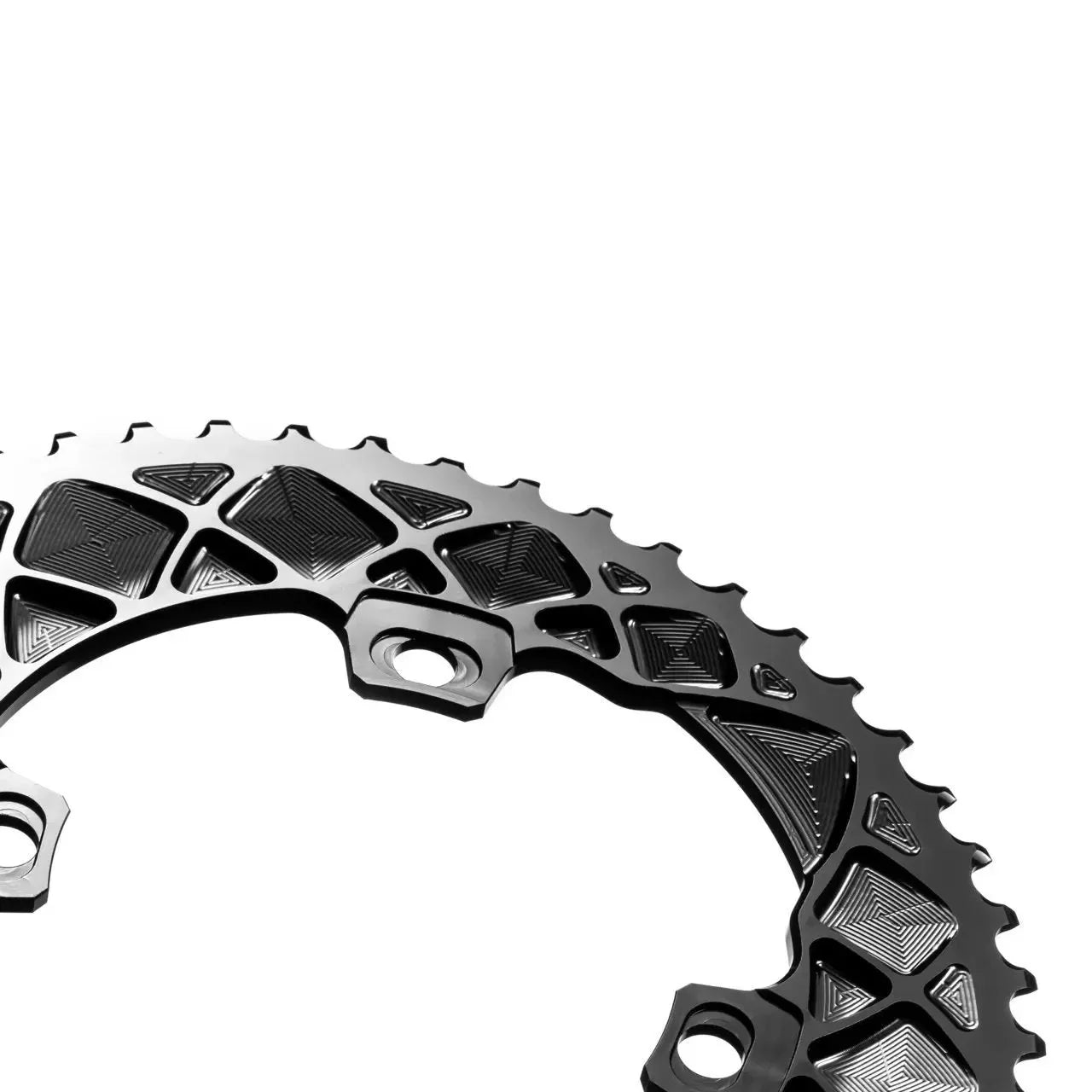 2X 110/4&5 BOLTS FSA ABS OVAL ROAD OUTER CHAINRING - Absolute Black - Cobbled Climbs