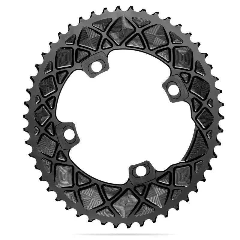 2X 110/4&5 BOLTS FSA ABS OVAL ROAD OUTER CHAINRING - Absolute Black - Cobbled Climbs
